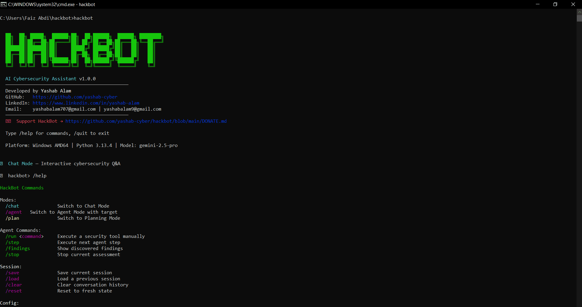 HackBot CLI Interface